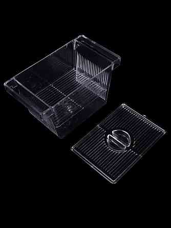 Отсадник для рыб с дефектом есть трещины размер 10*7*7см, пластик Киев