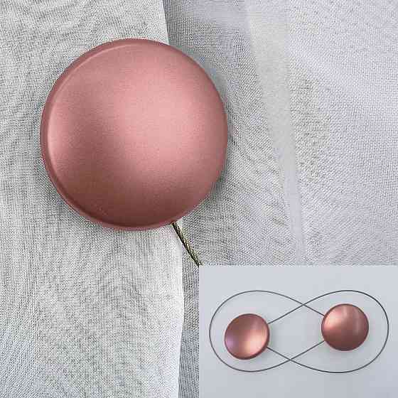 Магниты для штор и гардин Круг 2 шт Розовое золото (81-292) Киев