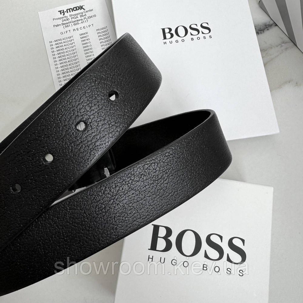 Мужской кожаный пояс Hugo Boss (215) Киев - изображение 4