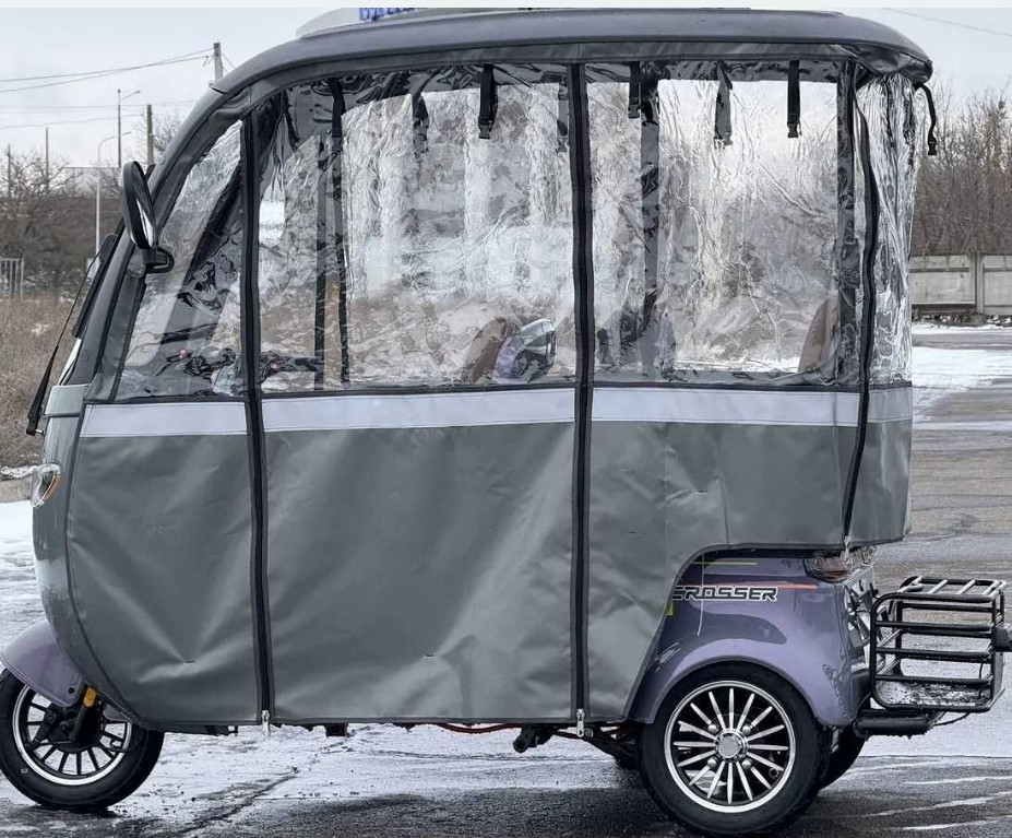 Електроскутер 3-х колесный  кришой CROSSER TR-7 1000W-72V-24Ah Дощовик. Харків - фото 7