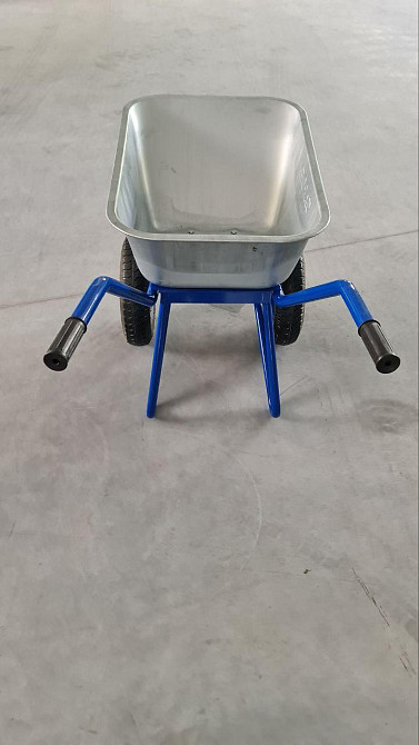 Тачка строительная Garden joys Т2КП-200 Синяя Тележка строительная Тачка двухколесная Тачка садовая Белая Церковь - изображение 5