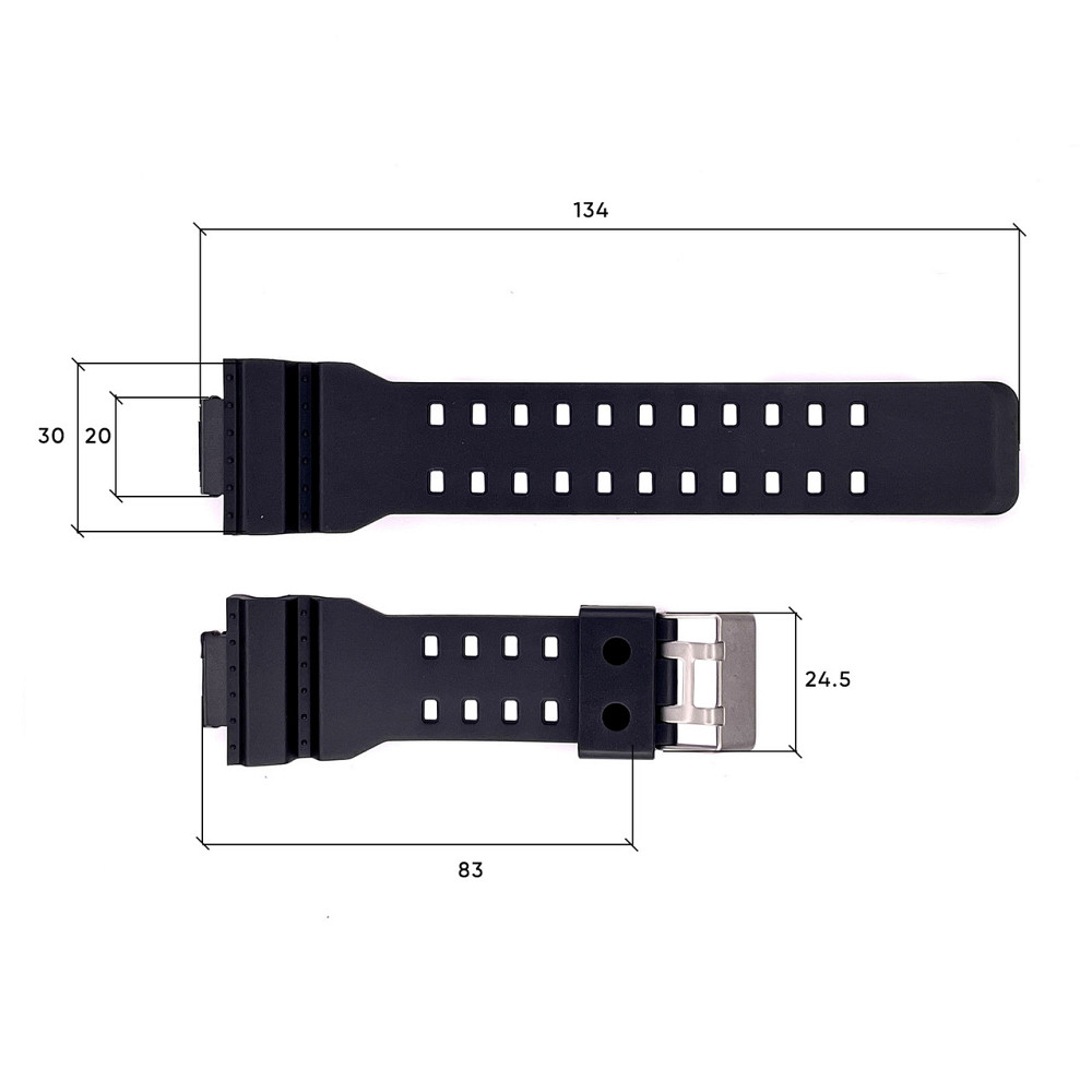 Ремінець для годинника Skmei 1688BK Black SBR Київ - фото 3