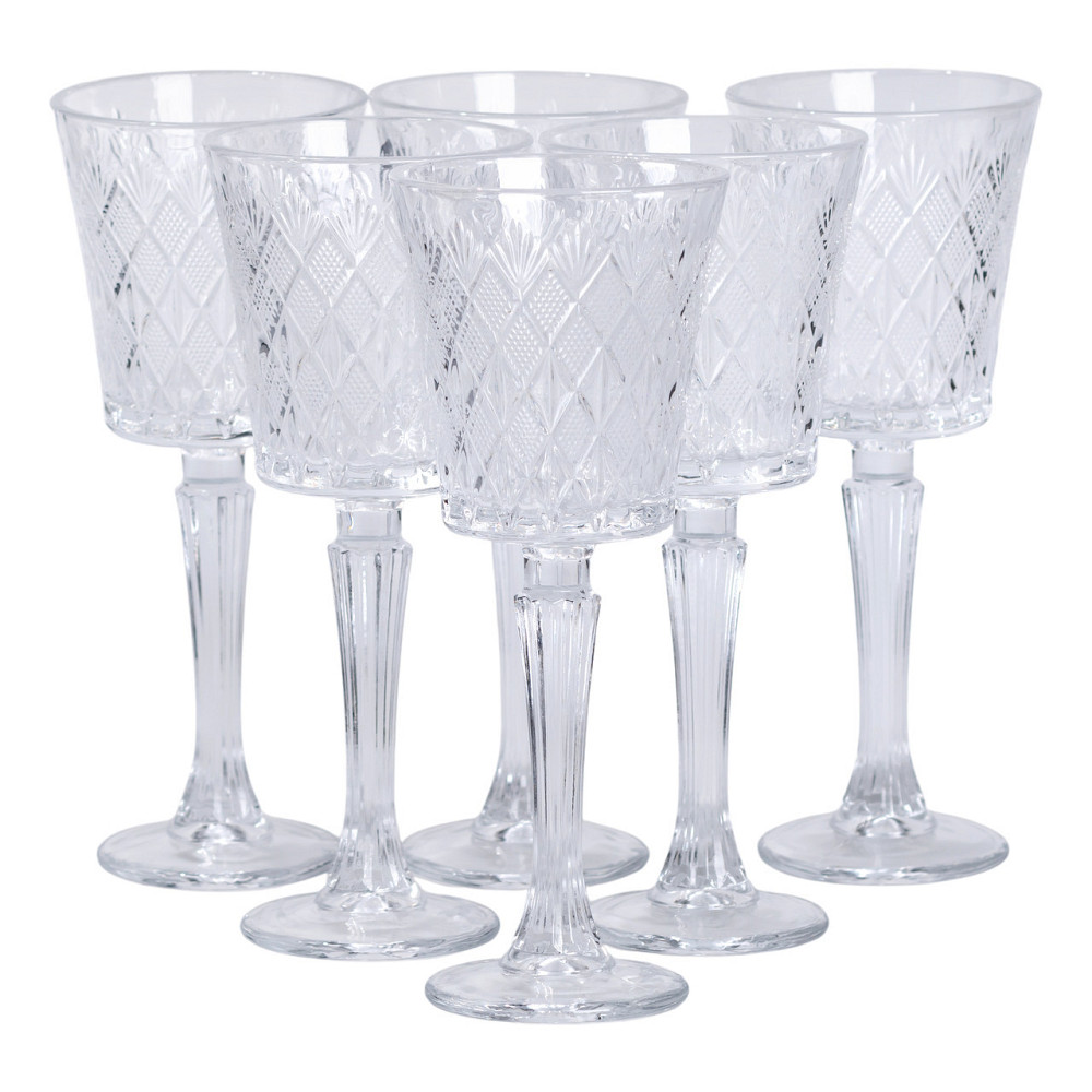 Набор бокалов для вина 6 шт 225 мл на высокой ножке HP-19-128 Киев - изображение 1