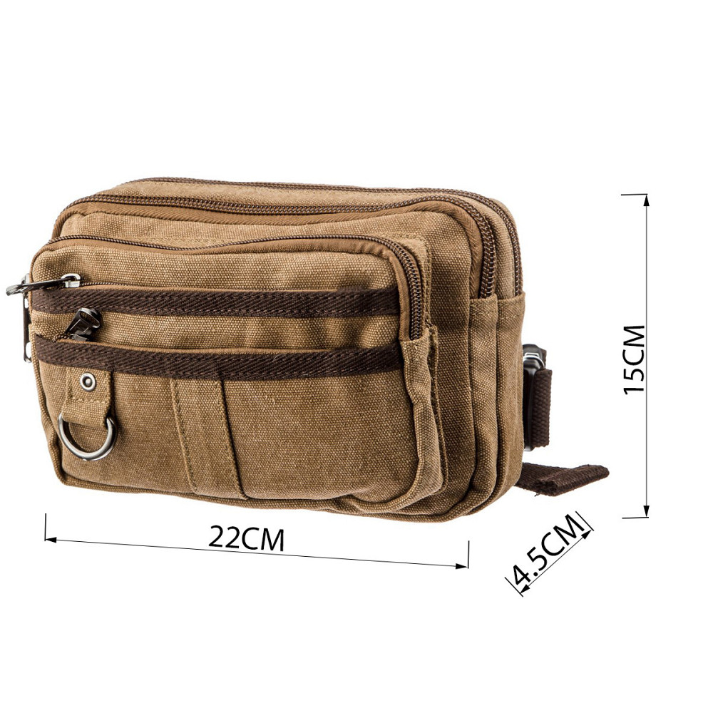 Бананка текстильная на пояс Vintage 20160 Коричневая Киев - изображение 3