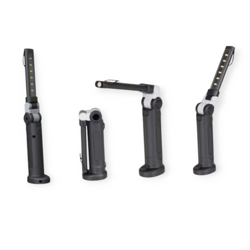 Фонарь инспекционный многофункциональный 6+1 led 3w акб, магнит, зацеп, usb заряд, складной Мукачево - изображение 1