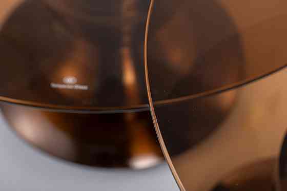 Журнальний столик CASSIE коричневий прозорий/мідний (к-кт) д.70, д.50 Киев