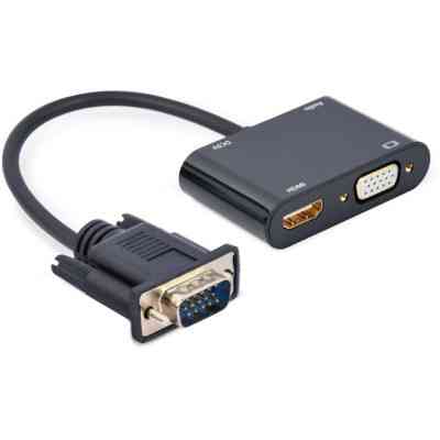 Переходник Cablexpert VGA to HDMI/VGA+audio 3.5mm (A-VGA-HDMI-02) Винница