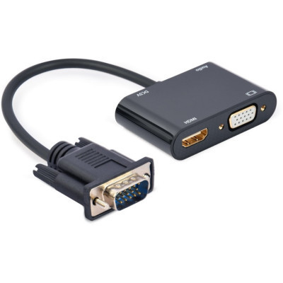 Переходник Cablexpert VGA to HDMI/VGA+audio 3.5mm (A-VGA-HDMI-02) Винница - изображение 1