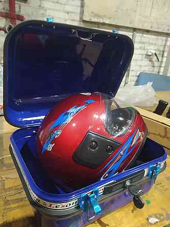 Кофр мопед Дельта метал синій (+шолом) Мукачево