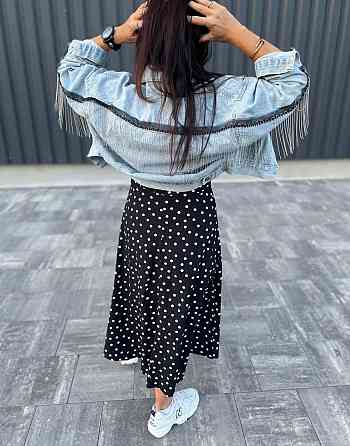 Джинсовая куртка женская оверсайз с бахрамой р 42-46 Харьков