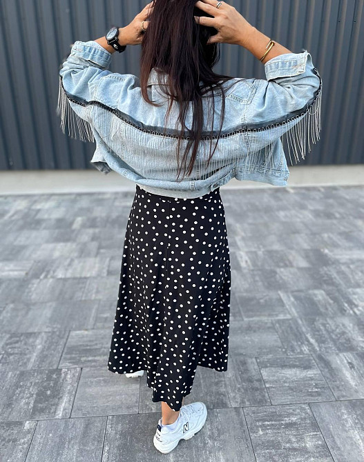 Джинсовая куртка женская оверсайз с бахрамой р 42-46 Харьков - изображение 1