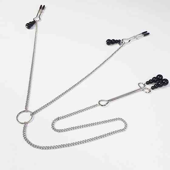 Затискач для сосків та клітора Art of Sex - Nipple and clit clamps Black Pearl Sex Aura Київ