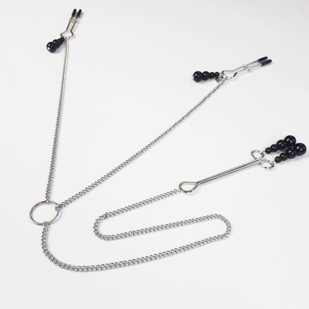 Затискач для сосків та клітора Art of Sex - Nipple and clit clamps Black Pearl Sex Aura Київ - фото 2