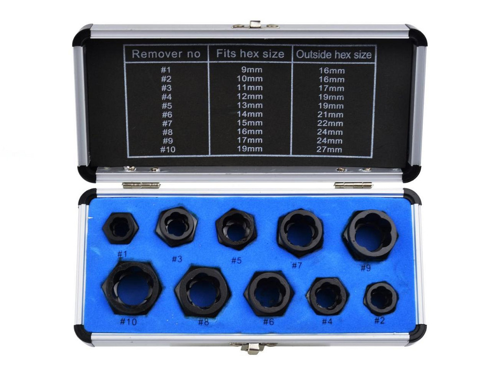 Набір Екстракторів "GeKo" для болтів і гайок розміами  9 - 19мм , к-т 10шт. [CrMo] Київ - фото 2