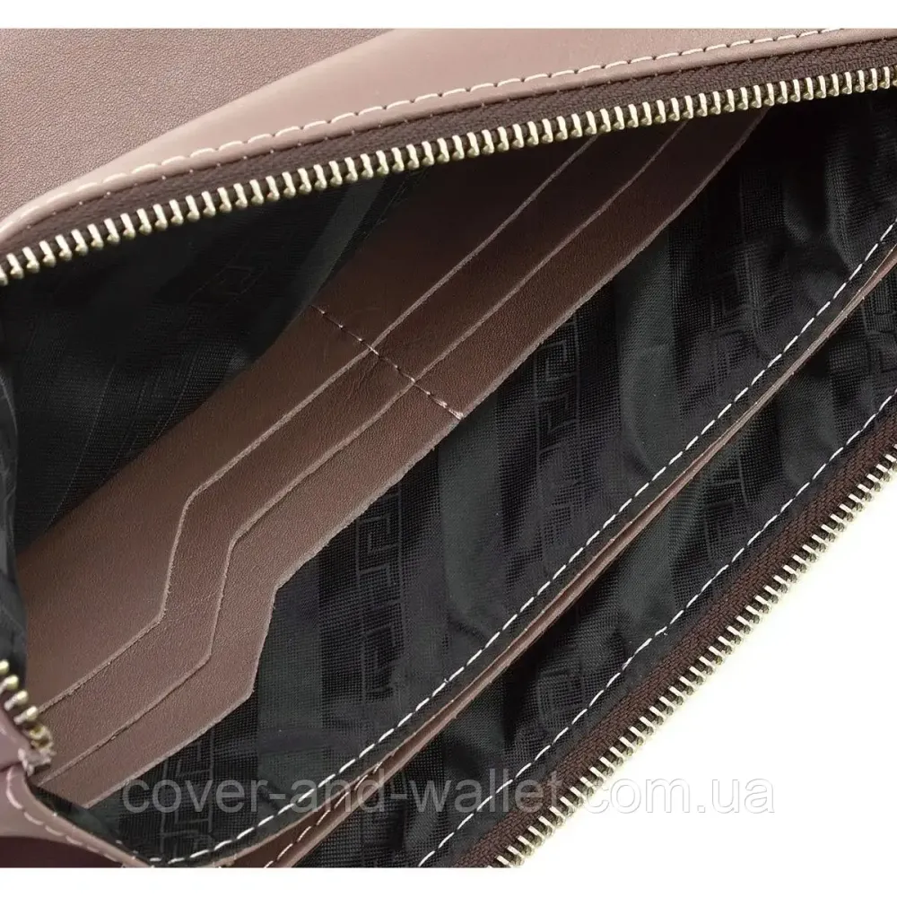 Красивий пудровий жіночий клатч із натуральної гладкої шкіри Grande Pelle 70566501 Київ - фото 8