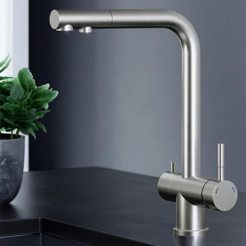 Смеситель для кухни с подключением для питьевой воды Lidz Aria LDARI020F1NKS43359 Nickel Харьков - изображение 6