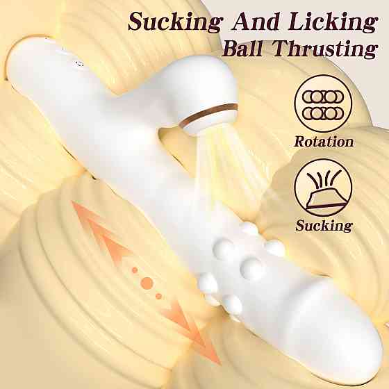 Вибратор для двойной стимуляции Silicone Vibrator 3 rotating functions and 7 licking functions Sex Aura Киев