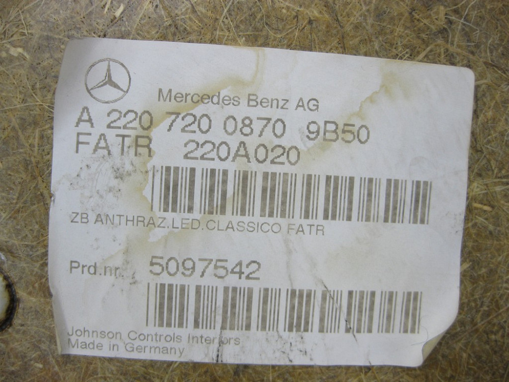 Mercedes-Benz  A2207200870 9B50 Карта передніх правих дверей колір антрацит S-Class W220 Одеса - фото 12