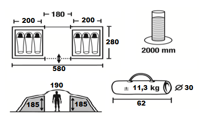 Туристическая палатка шестиместная Time Eco Travelcamp 6 Киев - изображение 9