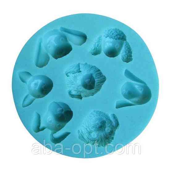 Молд силіконовий "Собачі мордочки" Ø 10 см (шт) Одеса