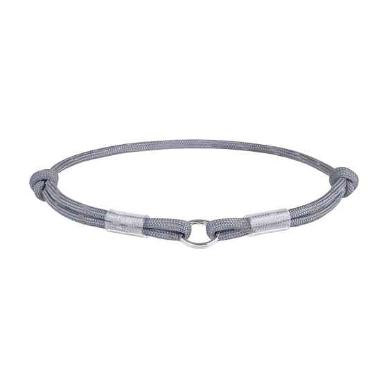 Шнурок з паракорду для адресника WAUDOG Smart ID, світловідбивний, розмір М, діаметр 4 мм, довжина 42-76 см, срібний Київ
