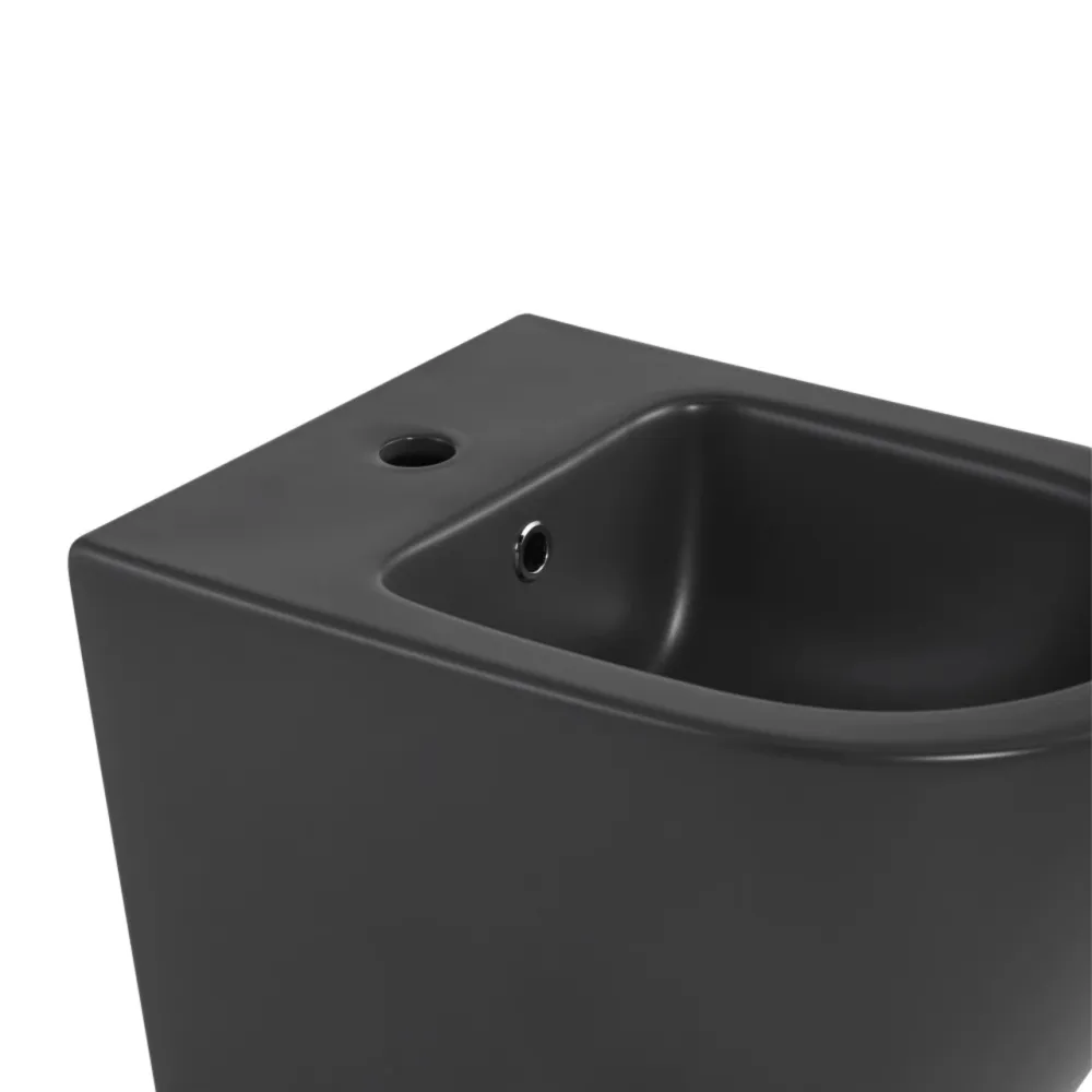 Комплект Qtap Robin Anthracite 3 в 1: унітаз підвісний Ultra Quiet + біде підвісне + раковина накладна QTROBAN49157 Київ - фото 17