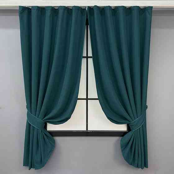 Комплект коротких штор VR-Textil Микровелюр Petek № 1506ш Лазурный 140х170 см 2 шт (35-0359) Киев