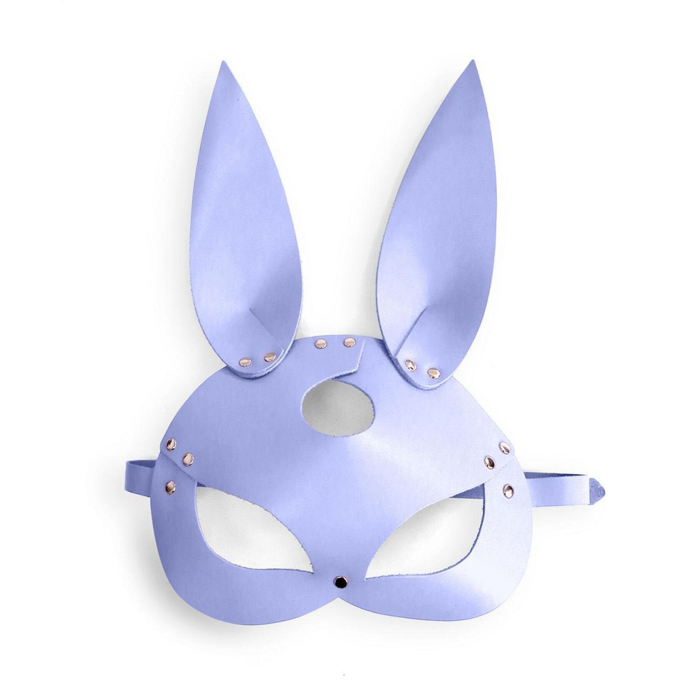 Шкіряна маска Зайчика Art of Sex - Bunny mask, колір Лавандовий Sex Aura Київ - фото 3