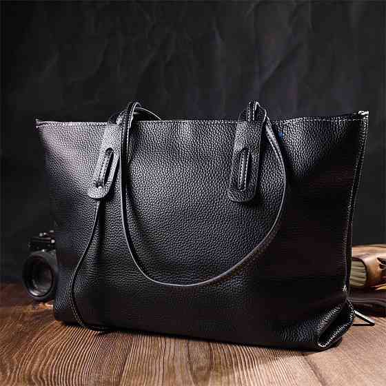 Сумка жіноча сумка з натуральної шкіри 22082 Vintage Чорна Київ