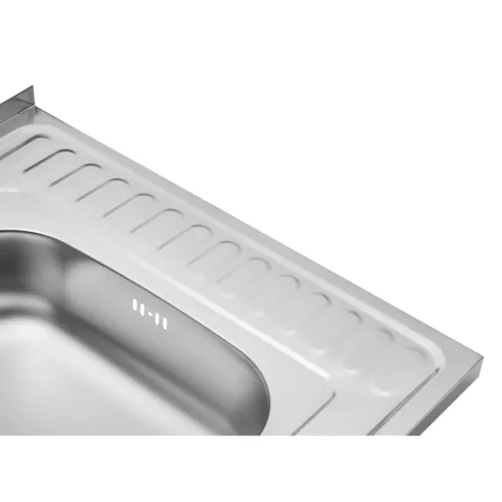 Кухонная мойка накладная с нержавеющей стали Kroner KRP Dekor - 60х60L (0.6 мм) Киев