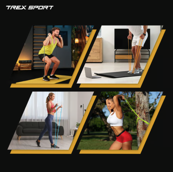 Набір резинок для фітнесу Trex Sport TX-004PB Power Band 4в1 2-41кг Київ