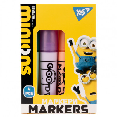 Набор маркеров Yes текстовый Minions 4 шт (390712) Винница - изображение 1
