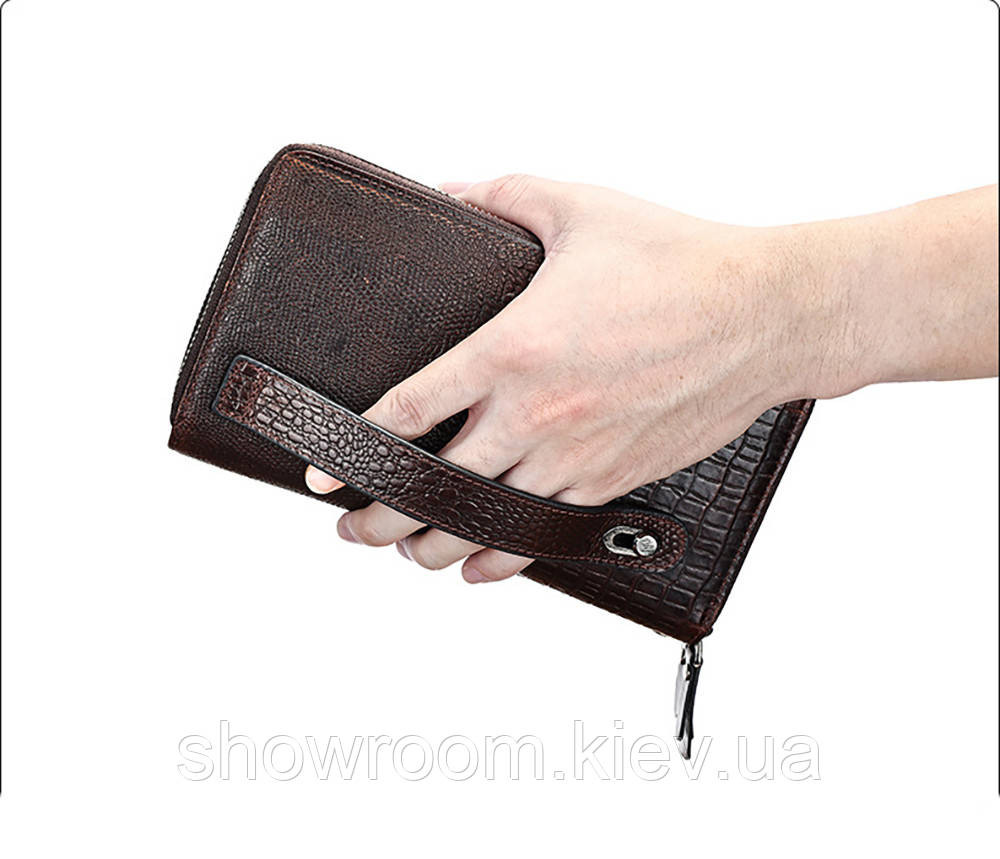 Мужской кожаный кошелек на два отделения Leather Collection (2402) Киев - изображение 4