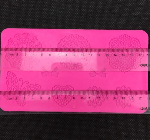 Молд силіконовий Мереживо 180 на 100 мм рожевий Київ - фото 4