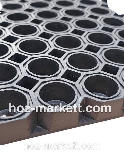 Килим 120 х 80 х 2.6 см гумовий брудозахісний стільників важкий кілім Харків - фото 5