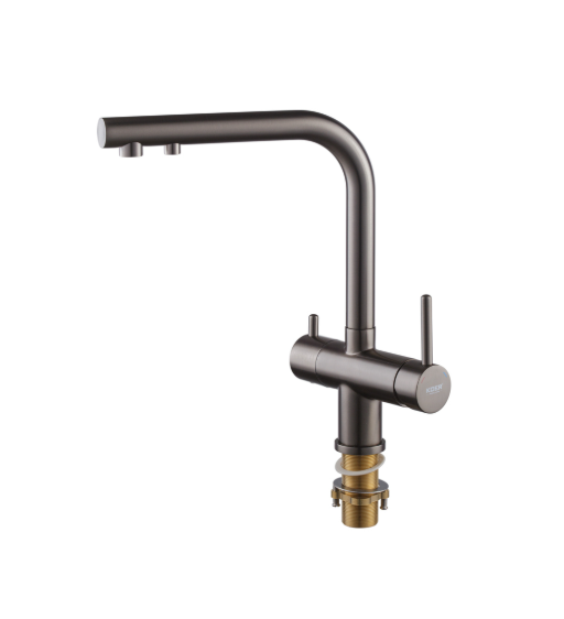 Змішувач для кухні KOER KB-72001-07 з виходом для питної води латунний колір графіт (KR3393) Чернівці - фото 4