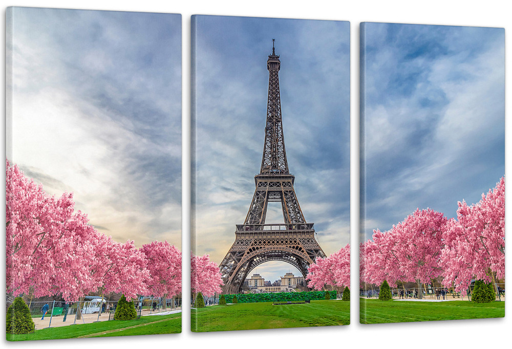 Модульна картина Париж Дерева Аrt-188_3А Київ - фото 1