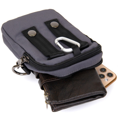 Сумка Vintage На пояс нейлон Сіра (20646) Вінниця - фото 9