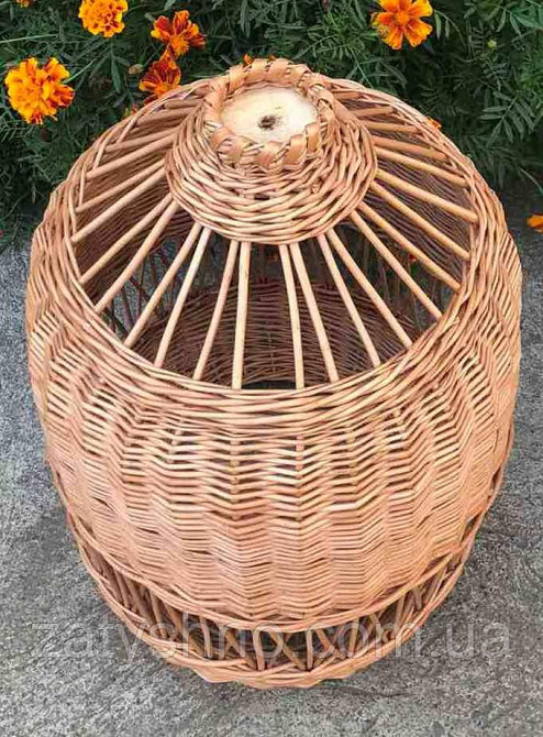 Люстра із лози плетена з натуральної лози Київ - фото 1