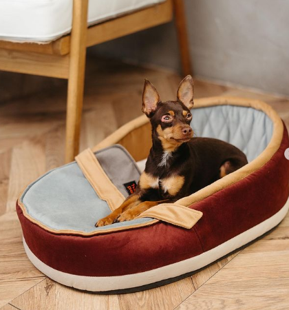 Лежак для собак і котів Happy Peppy (Хеппі Пеппі) Slipper Коричневий з бежевим Запоріжжя - фото 2