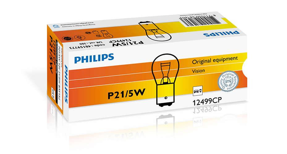 Указательная лампа накаливания PHILIPS 12499CP P21/5W 12V 21/5W BAY15d Харьков - изображение 2
