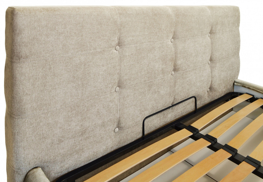 Кровать Manchester Comfort 140 х 190 см Мисти Milk A1 С подъемным механизмом и нишей для белья Бежевый Киев - изображение 2