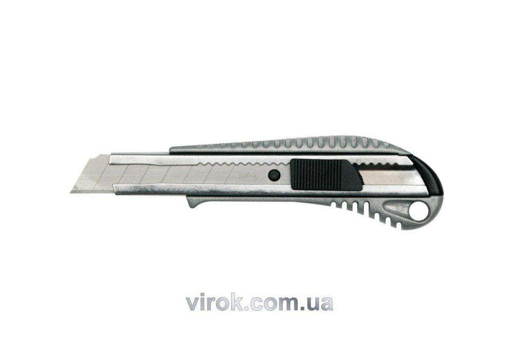 Ніж VOREL з висувним лезом з відломними сегментами : М= 18 мм, металевий корпус [12/120] Одеса - фото 1