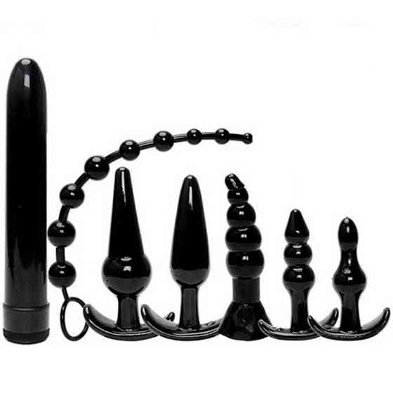 Анально-вагінальний набір із 7 предметів - Чорний - Анальні іграшки Вінниця