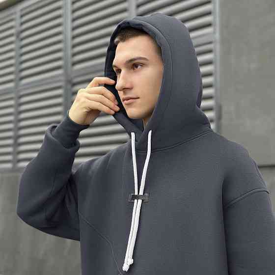 Темно-сірий спортивний чоловічий костюм осінь/зима Pobedov Space. Сірий спортивний костюм. Київ