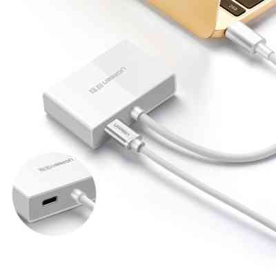 Переходник USB Type C to HDMI + VGA MM123 white Ugreen (30843) Винница