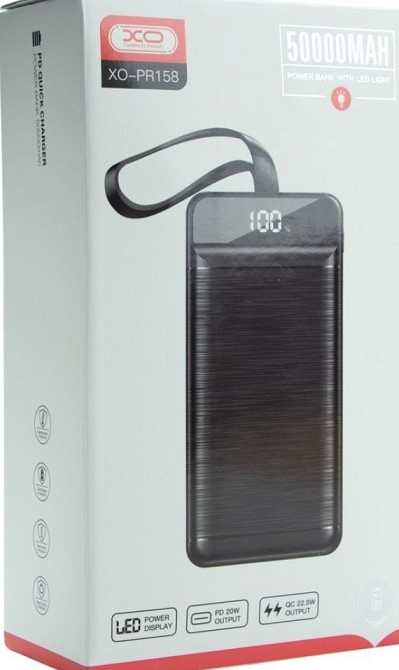 Power Bank XO 60000 швидка зарядка 22.5W быстрая зарядка павер банк. Киев - изображение 2