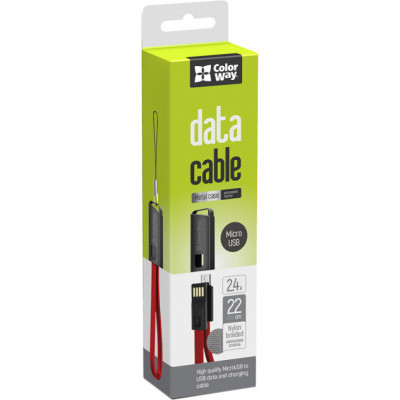 Дата кабель USB 2.0 AM to Micro 5P 0.22m red ColorWay (CW-CBUM022-RD) Винница - изображение 4