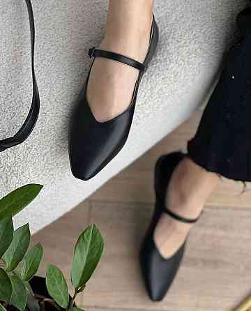 SANTINI Балетки жіночі SANTINI чорні натуральна шкіра 38р.39р.40р. (PA73-11) Коломыя