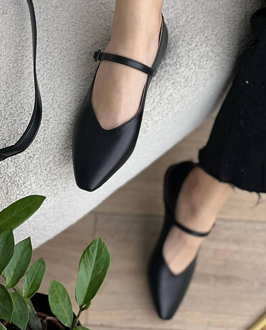 SANTINI Балетки жіночі SANTINI чорні натуральна шкіра 38р.39р.40р. (PA73-11) Коломыя - изображение 2